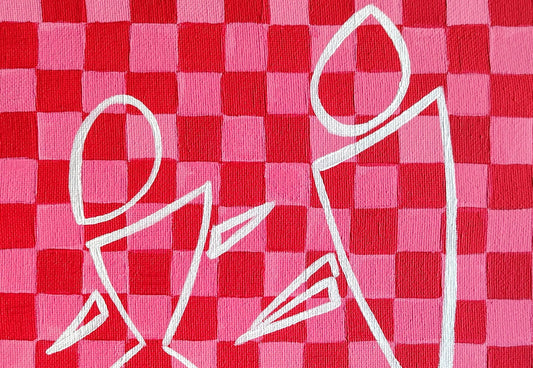Détail de la peinture KOA Dance With Me, composition abstraite évoquant le mouvement et la danse