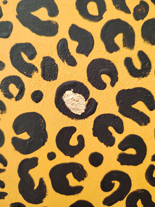 Détail de la peinture KOA Motifation 2, formes géométriques colorées et composition abstraite