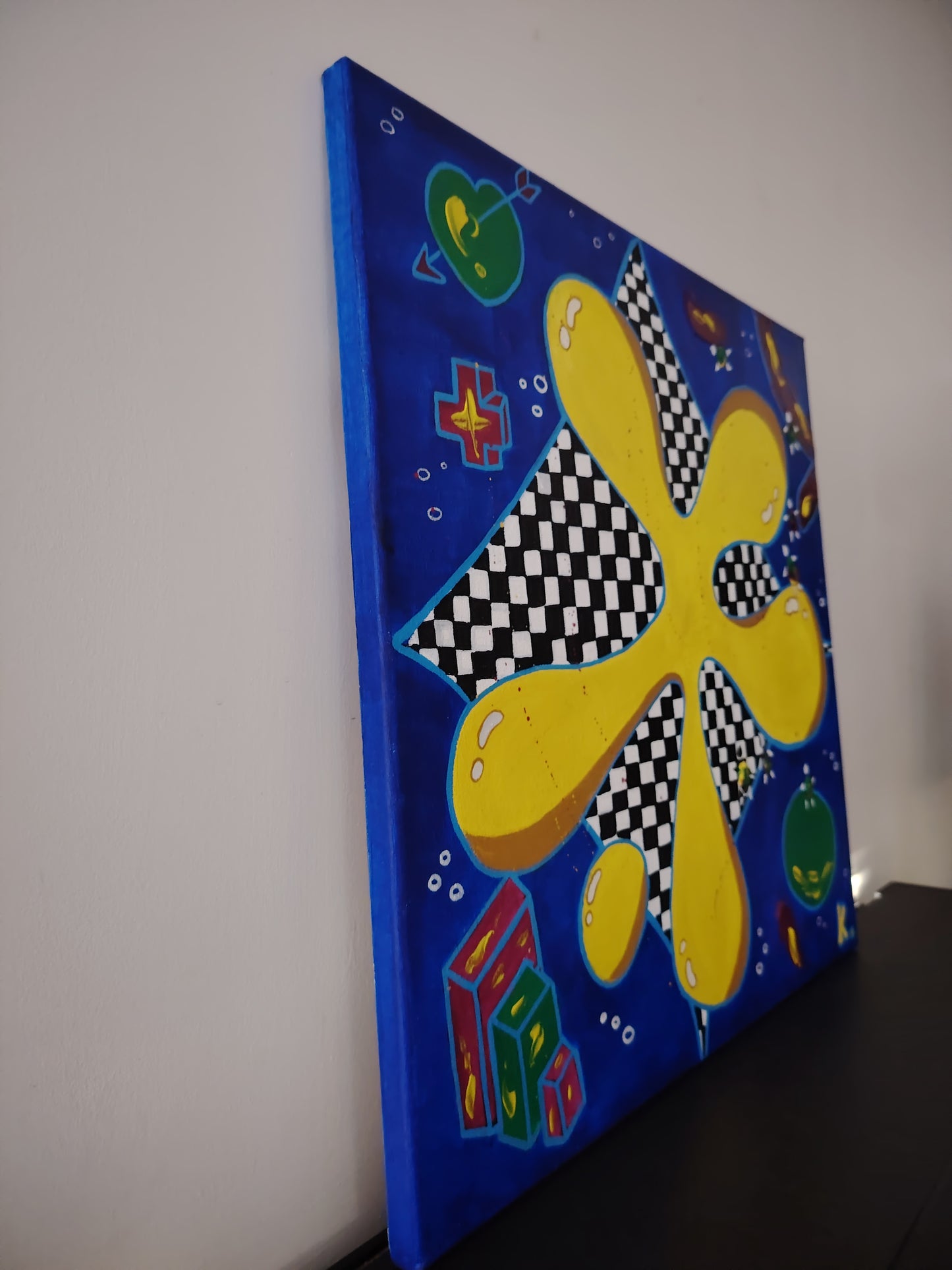 Signature de l’artiste KOA sur l’œuvre Born to Splash avec certificat d’authenticité
