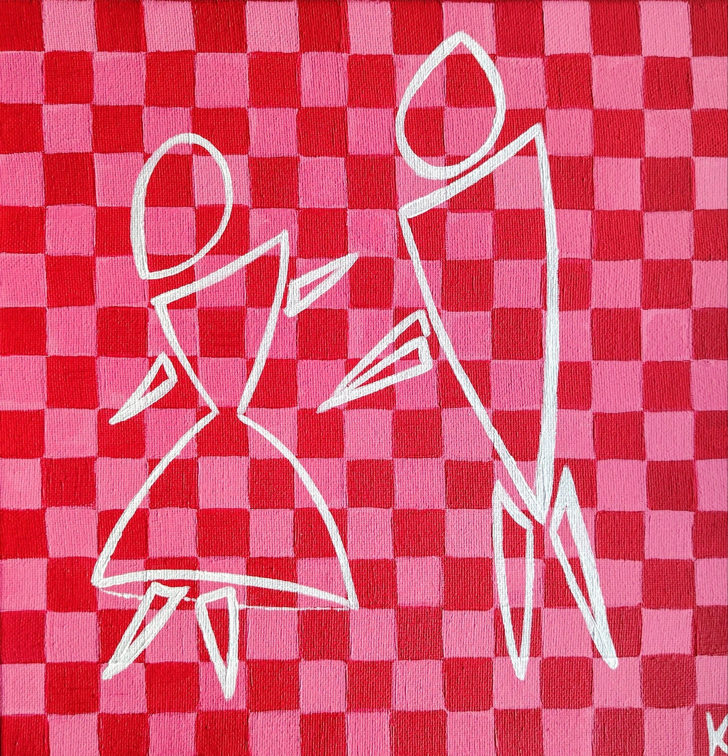 Œuvre originale KOA Dance With Me peinture acrylique sur toile art contemporain pop graphique 2025 mouvement et danse