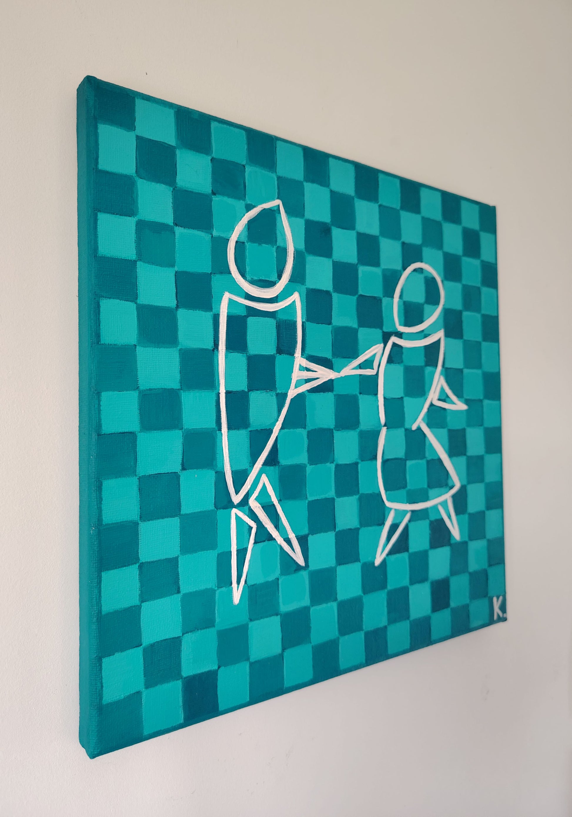 Côté de l’œuvre KOA Go With Me sur châssis bois, peinture originale contemporaine