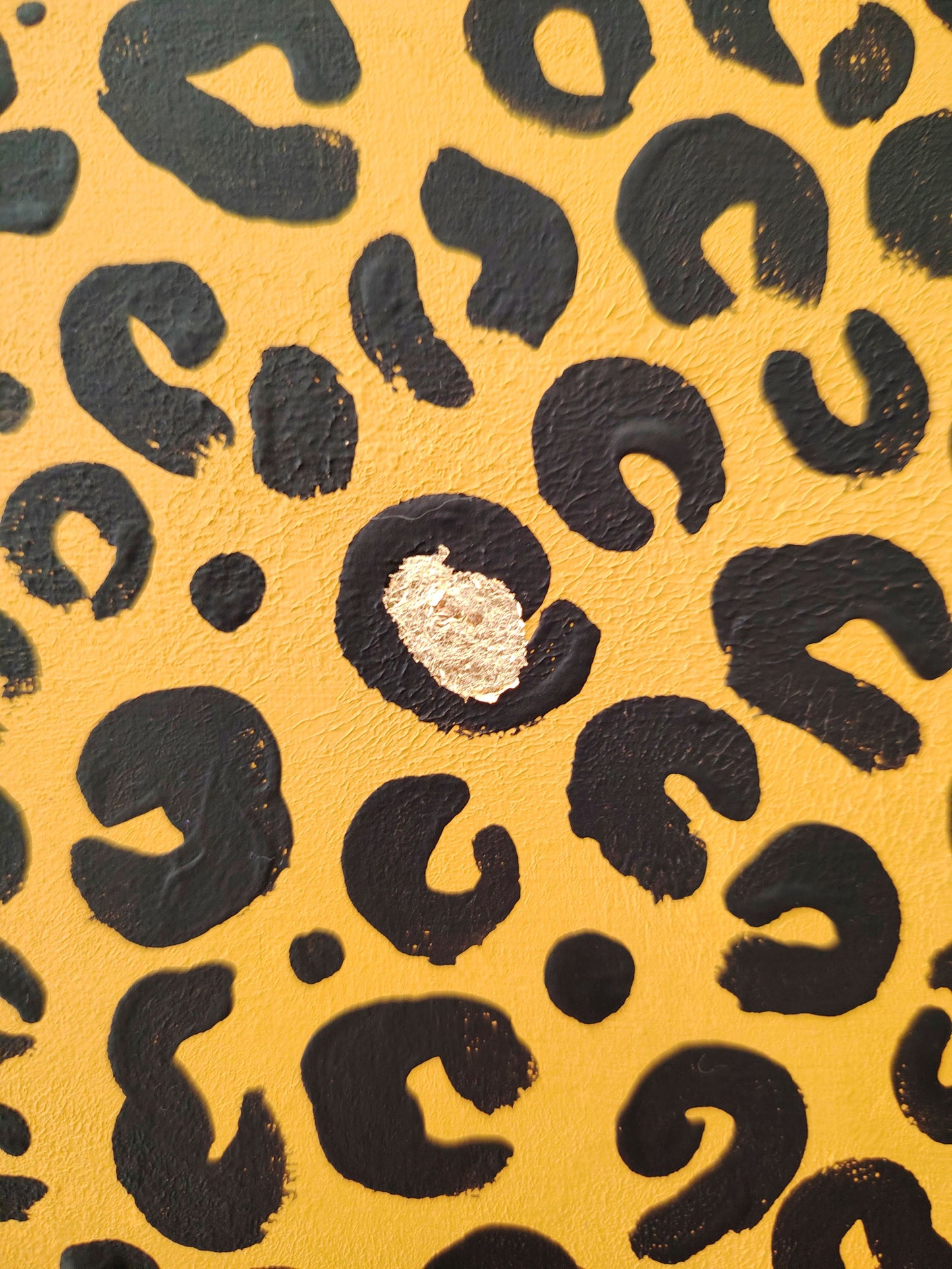 Détail de la peinture KOA Motifation 2, formes géométriques colorées et composition abstraite
