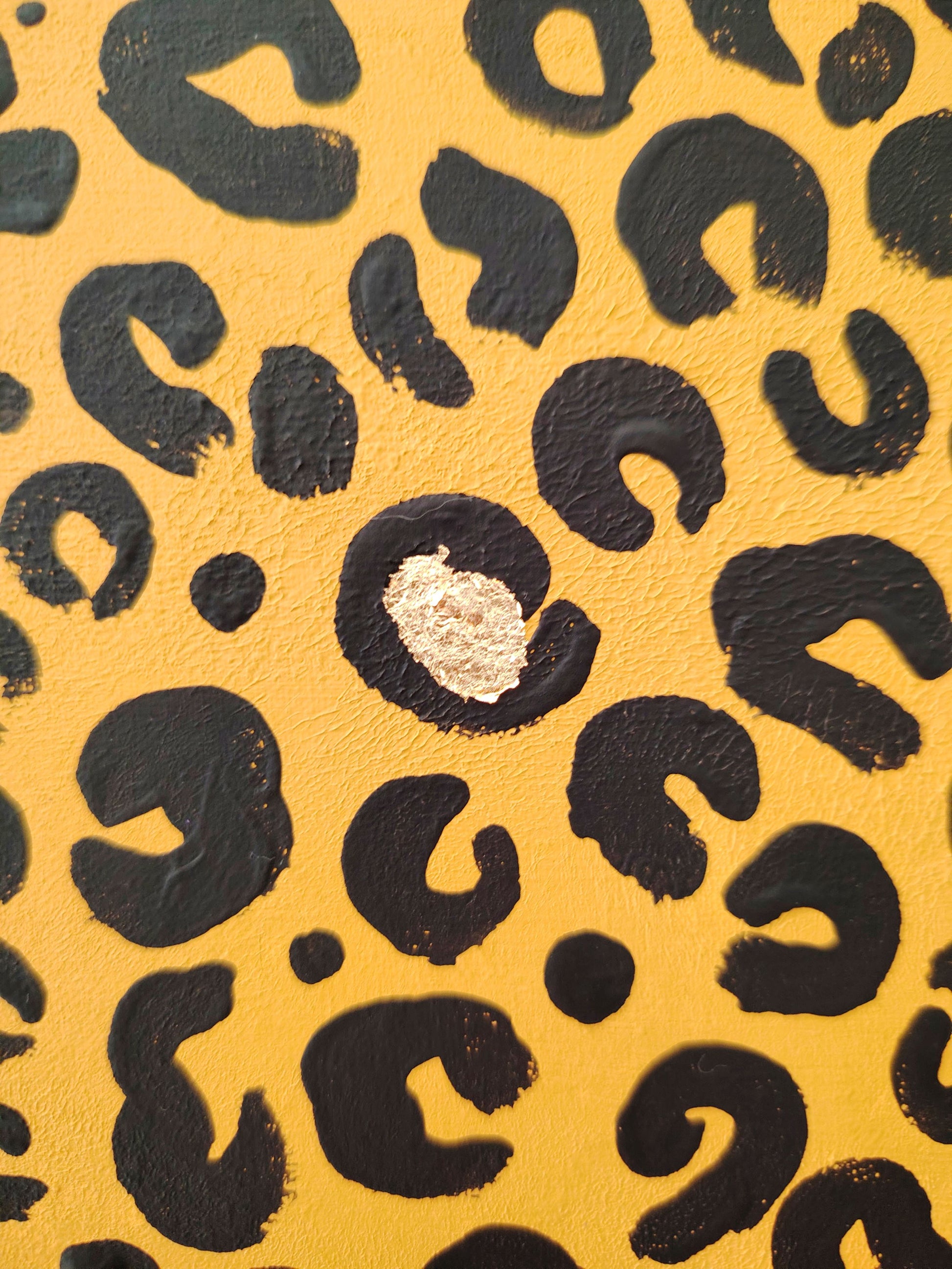 Détail de la peinture KOA Motifation 2, formes géométriques colorées et composition abstraite