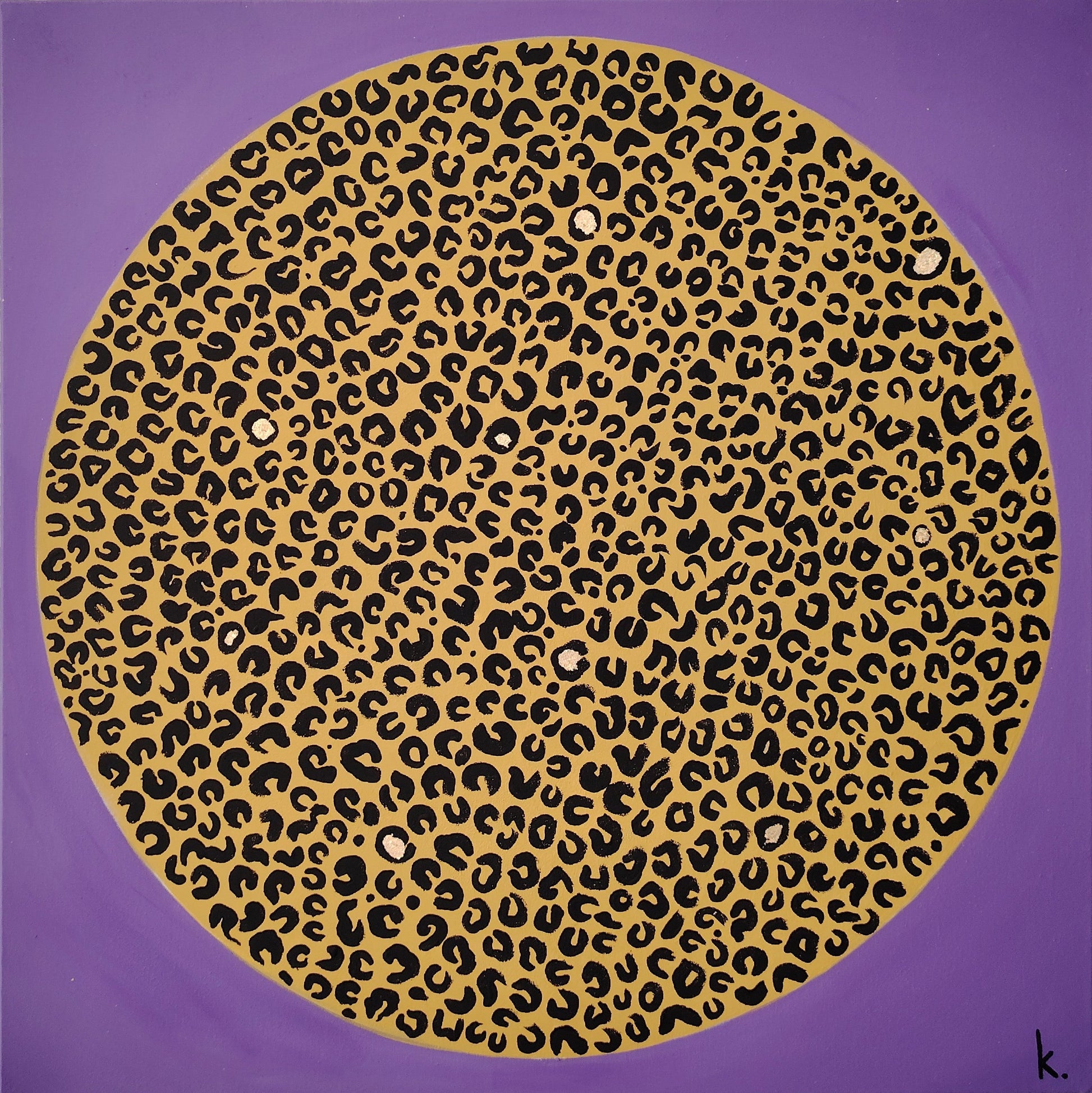 Œuvre originale KOA Motifation 2 peinture acrylique sur toile art contemporain abstrait pop graphique 2025