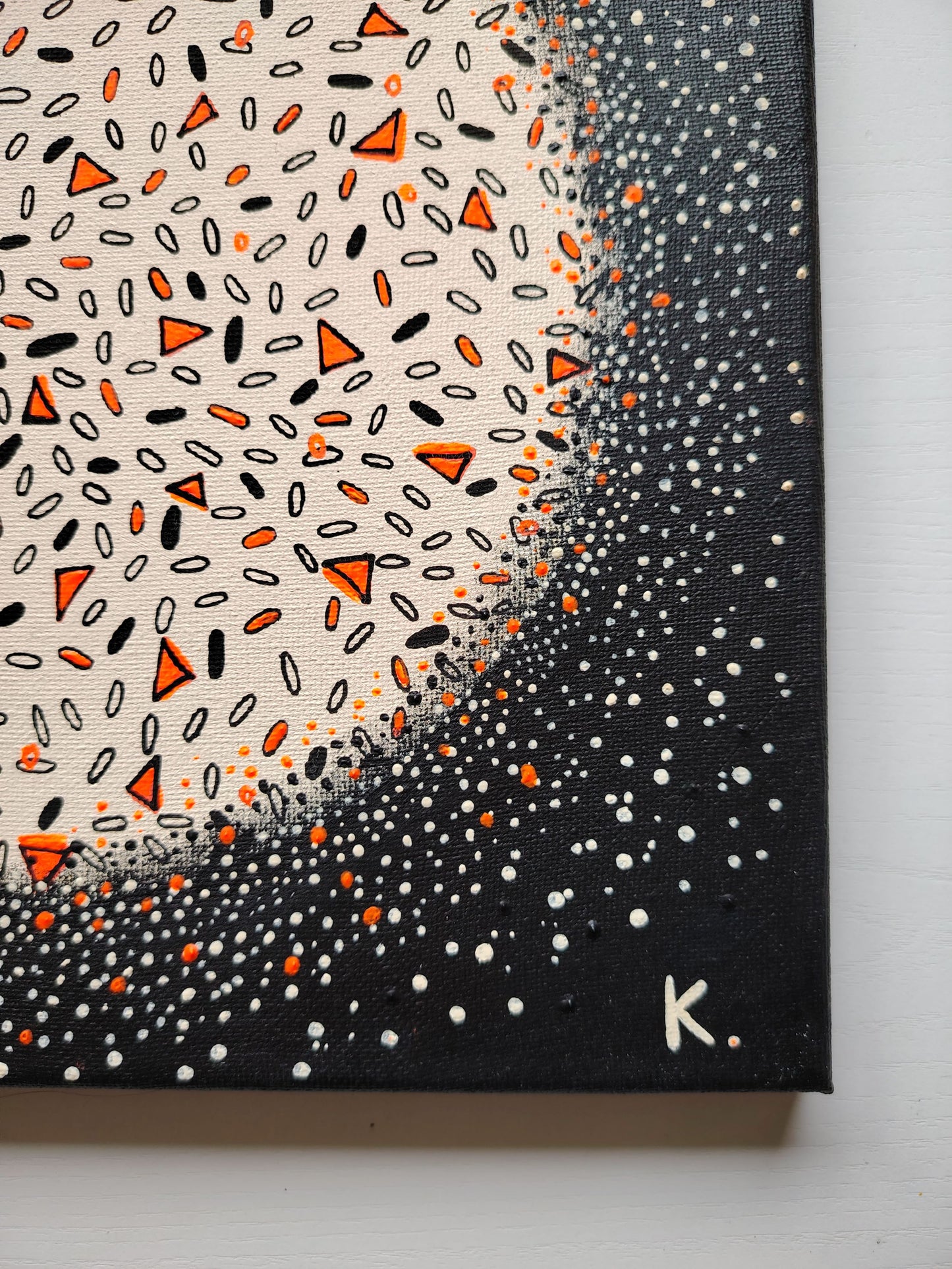 Signature de l’artiste KOA sur l’œuvre Motifation 3 avec certificat d’authenticité