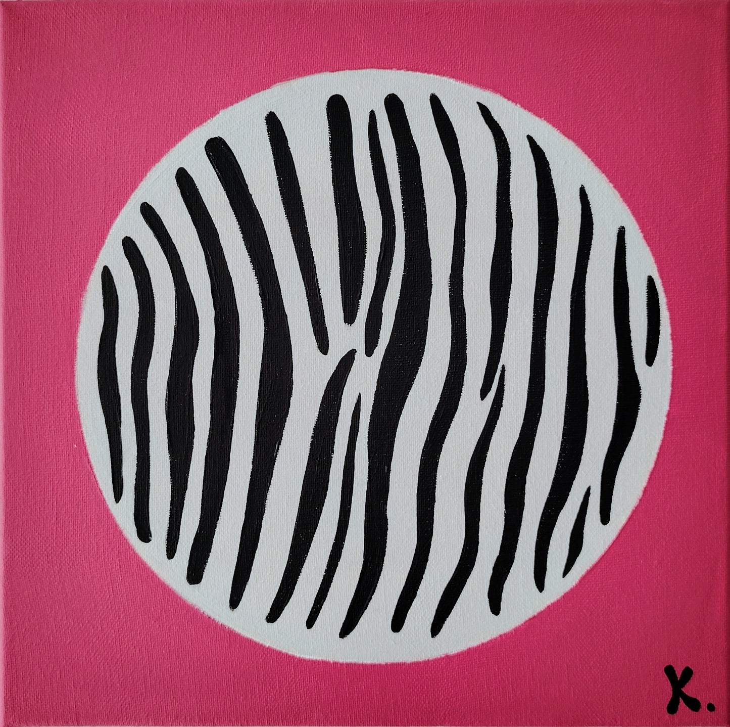 Œuvre originale KOA Motifation 5 peinture acrylique sur toile art contemporain abstrait pop graphique motifs colorés 2025