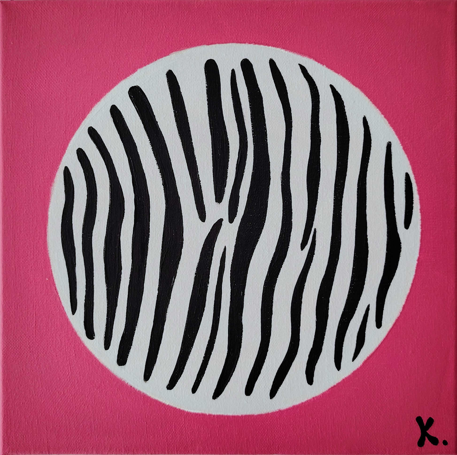 Œuvre originale KOA Motifation 5 peinture acrylique sur toile art contemporain abstrait pop graphique motifs colorés 2025