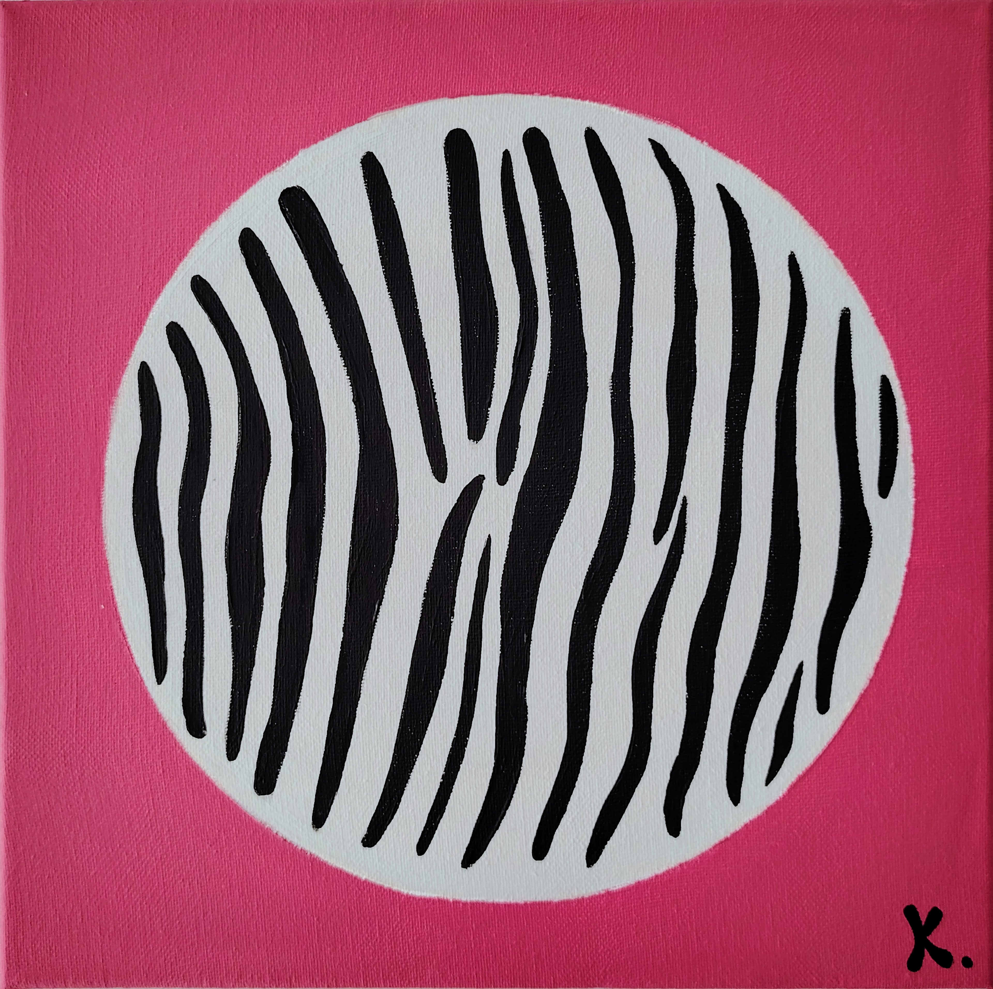 Œuvre originale KOA Motifation 5 peinture acrylique sur toile art contemporain abstrait pop graphique motifs colorés 2025