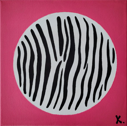 Œuvre originale KOA Motifation 5 peinture acrylique sur toile art contemporain abstrait pop graphique motifs colorés 2025