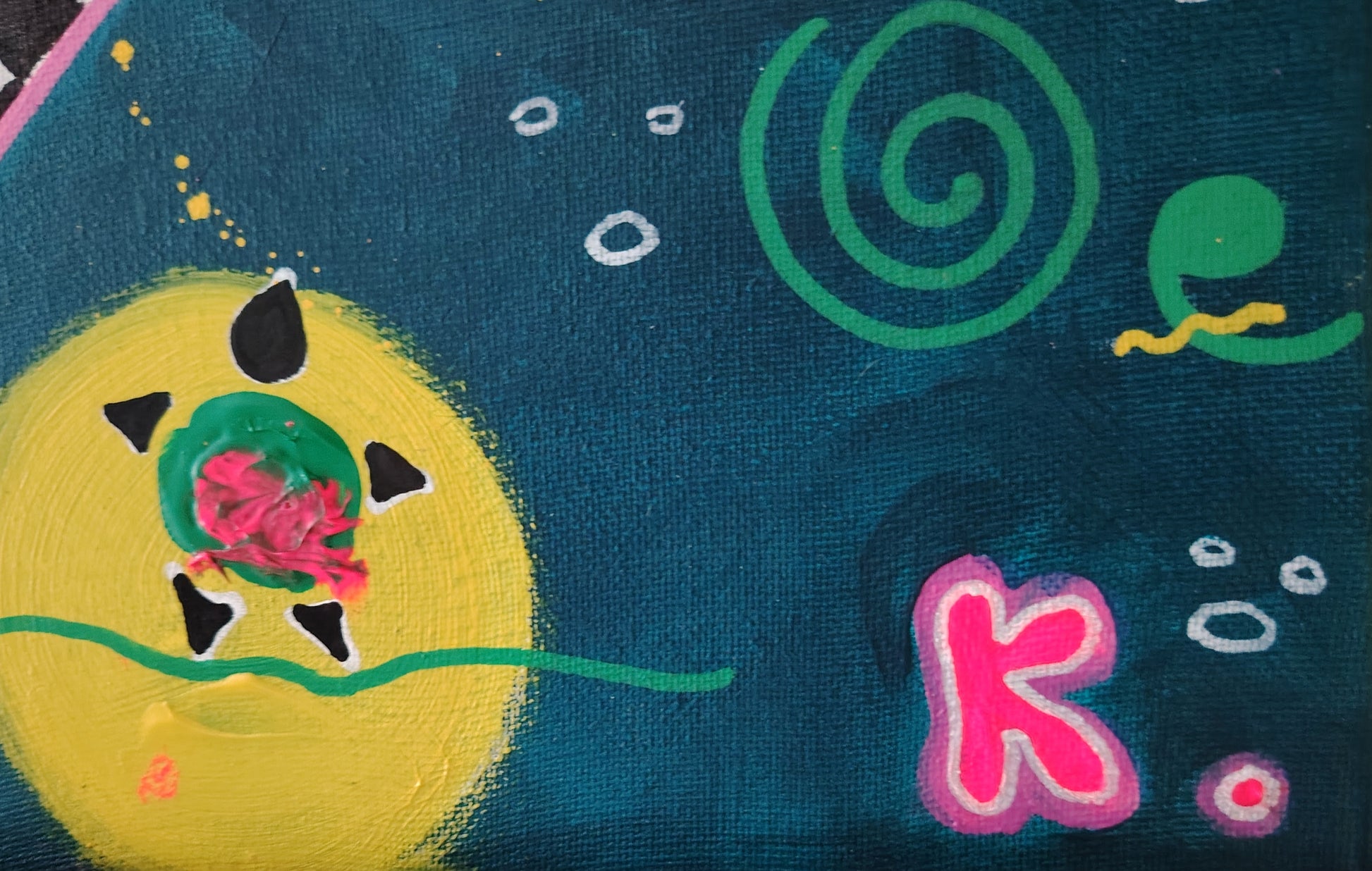 Signature de l’artiste KOA sur l’œuvre Splash Me If You Can avec certificat d’authenticité