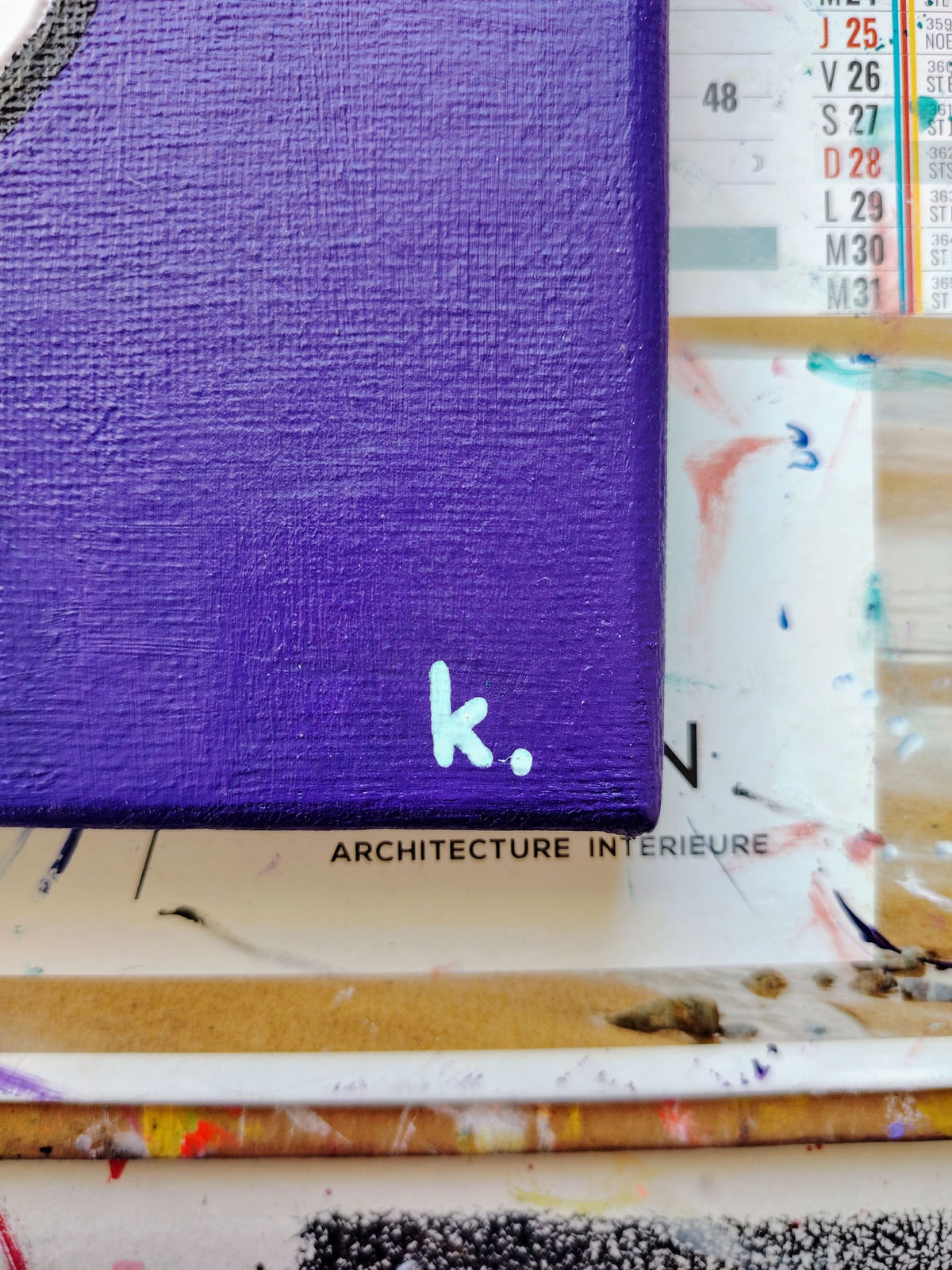 signature de koa artiste peintre contemporain sur l'oeuvre Existe 