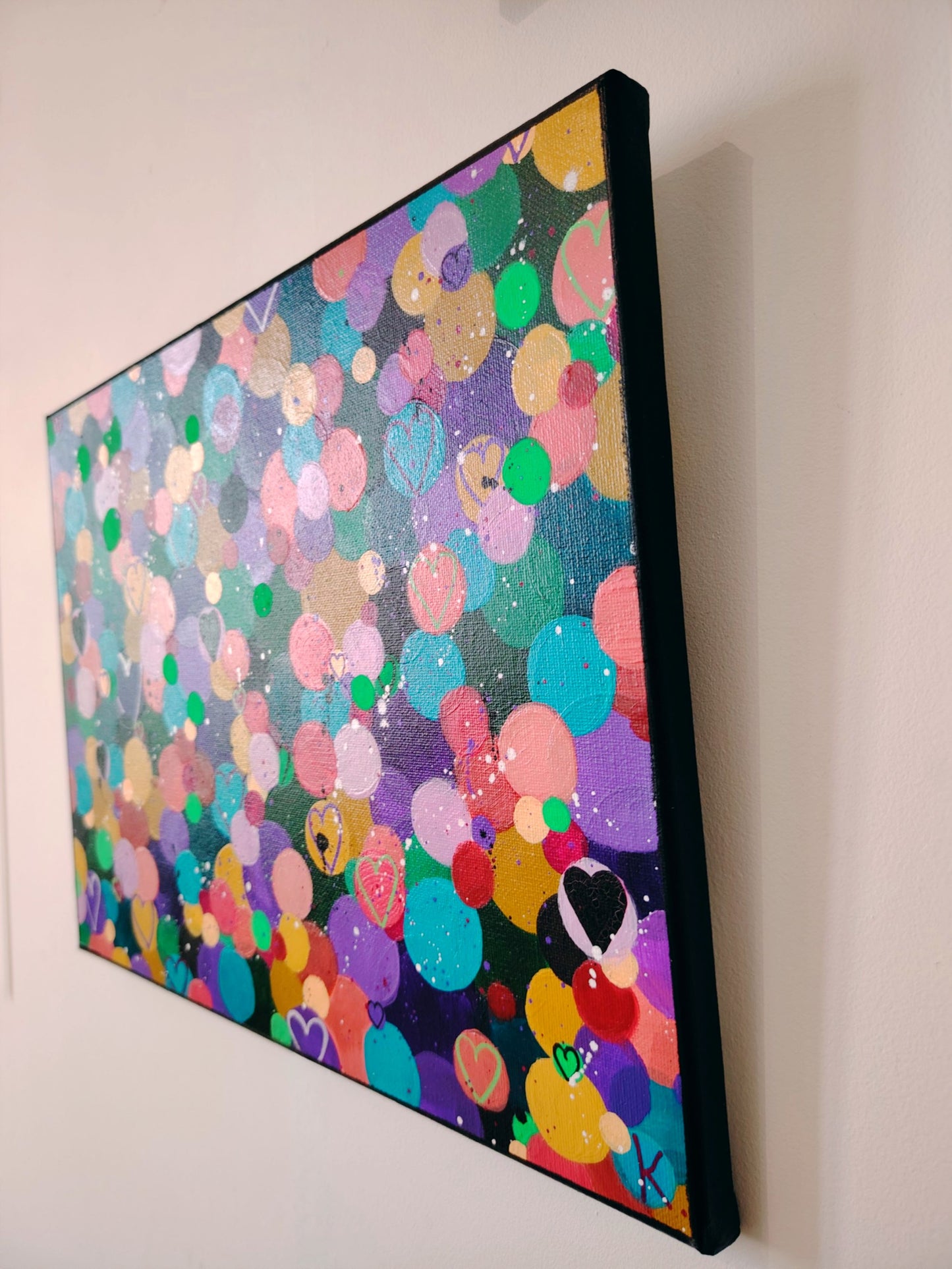 Profil de la toile cœur KOA, peinture acrylique sur châssis bois entoilé